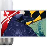 Baltimore Raven, Steel Slim Neck Bottle 18oz