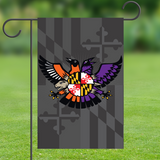Maryland Birdland Terp Crest w/ MD Dark, Garden Flag, 12x18