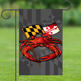 Red Crab Maryland Banner Crest, Garden Flag, 12 x18
