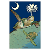South Carolina Sea Turtles by Joe Barsin, Garden Flag, 12x18