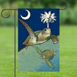 South Carolina Sea Turtles by Joe Barsin, Garden Flag, 12x18