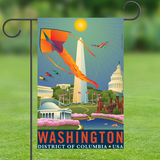 Washington DC: Springtime by Joe Barsin, Garden Flag, 12x18