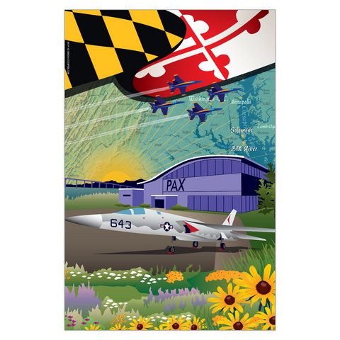 PAX River Naval Air Station, Solomns, MD, by Joe Barsin, Garden Flag, 12x18