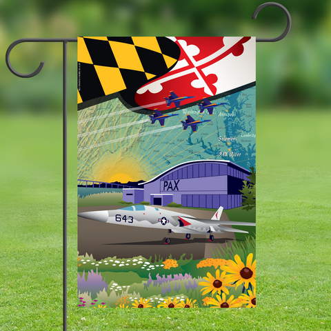 PAX River Naval Air Station, Solomns, MD, by Joe Barsin, Garden Flag, 12x18