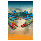 Coastal Blue Crab Garden Flag by Joe Barsin, 12x18