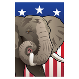 USA Elephant Garden Flag by Joe Barsin, 12x18