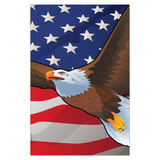 USA Bald Eagle Garden Flag by Joe Barsin, 12x18
