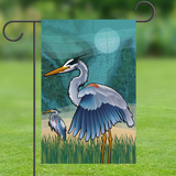 Coastal Blue Heron Chesapeake Garden Flag by Joe Barsin, 12x18