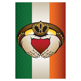 Irish Claddagh Garden Flag by Joe Barsin, 12x18