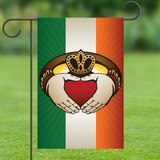 Irish Claddagh Garden Flag by Joe Barsin, 12x18