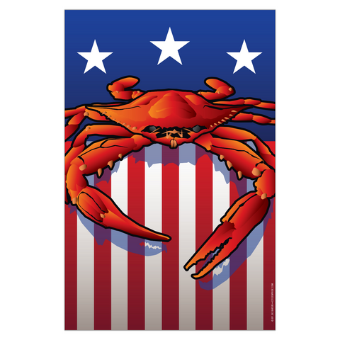 USA Crab Garden Flag by Joe Barsin, 12x18