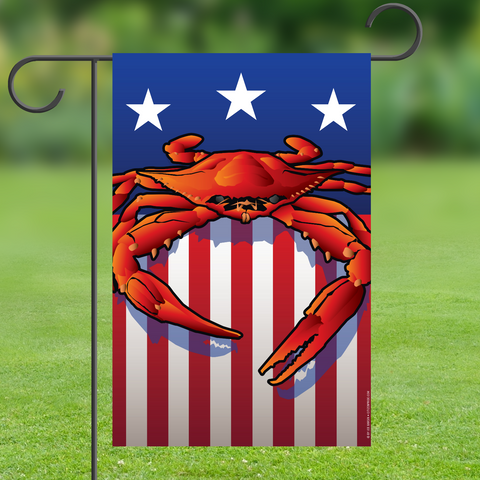 USA Crab Garden Flag by Joe Barsin, 12x18