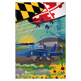 PAX Naval Air Museum, Blue Angels by Joe Barsin, Garden Flag, 12x18