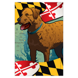 Maryland Chessie Garden Flag by Joe Barsin, 12x18, Chesapeake Bay Retriever