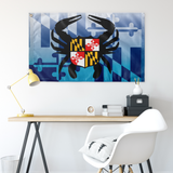 Maryland Blue Crab Crest, Large Flag, 60 x 36" with 2 grommets