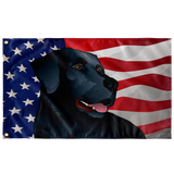 USA Black Lab, Large Flag, 60 x 36" with 2 grommets