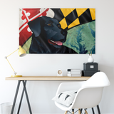 Maryland Black Lab, Large Flag, 60 x 36" with 2 grommets