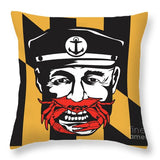 Maryland Captain Crab - Throw Pillow square
