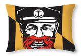 Maryland Captain Crab - Throw Pillow rectangle