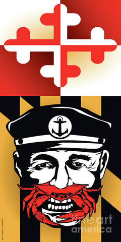 Maryland Captain ACrab, vertical - Art Print