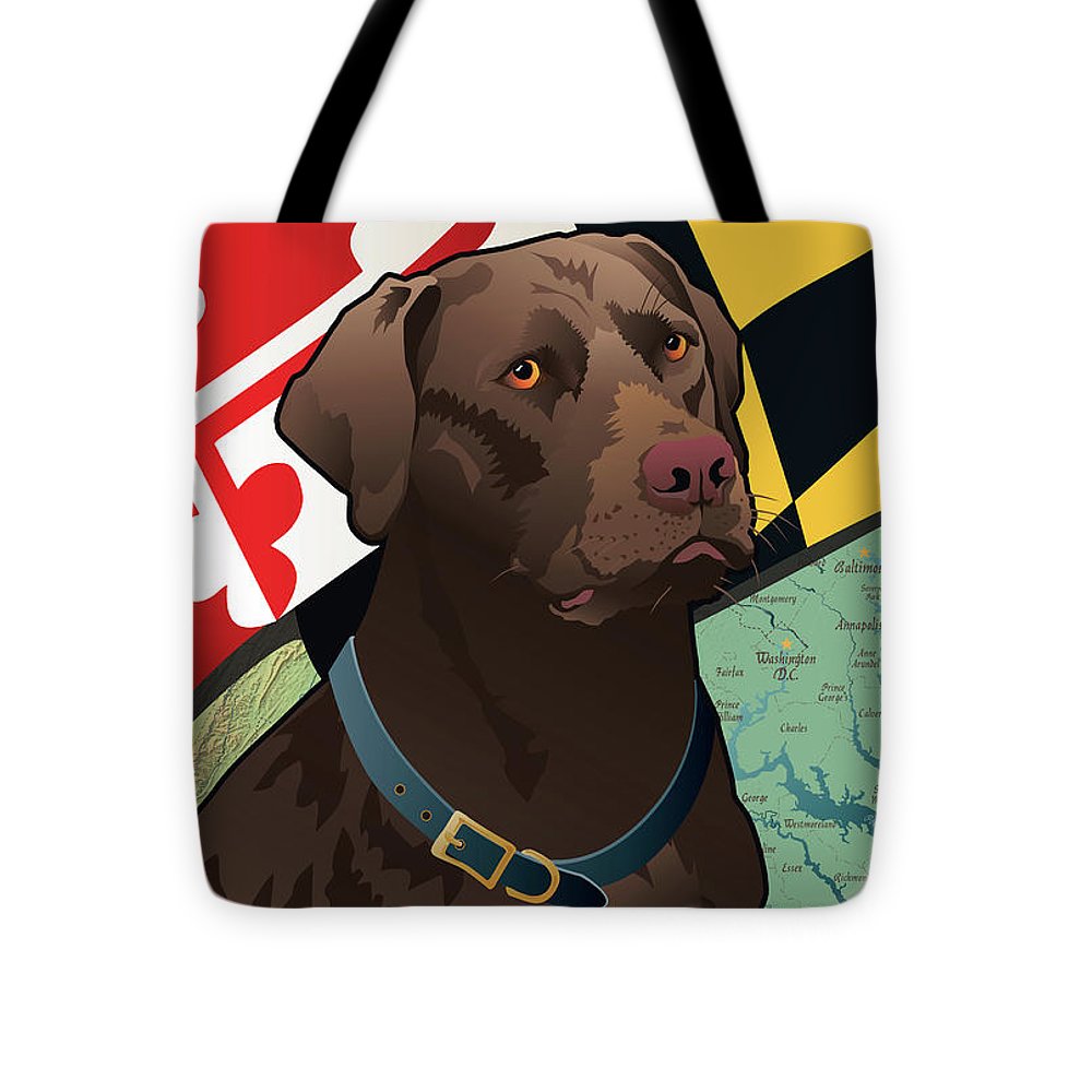 Maryland Chocolate Lab Tote Bag