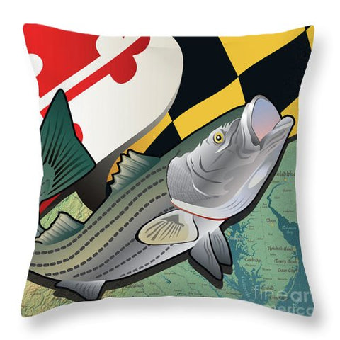 Maryland Rockfish - Throw Pillow