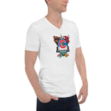 Chicago Sports Fan Crest - Unisex Short Sleeve V-Neck T-Shirt