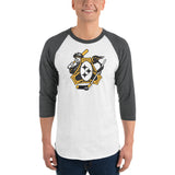 Pittsburgh - Three Rivers Roar Sports Fan Crest - 3/4 sleeve raglan shirt