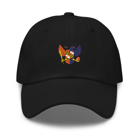 Birdland Baltimore Raven and Oriole MD Shield Embroidered Baseball Cap