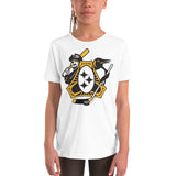 Pittsburgh - Three Rivers Roar Sports Fan Crest - Youth Short Sleeve T-Shirt