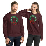 Holiday Crab Wreath, Unisex Sweatshirt