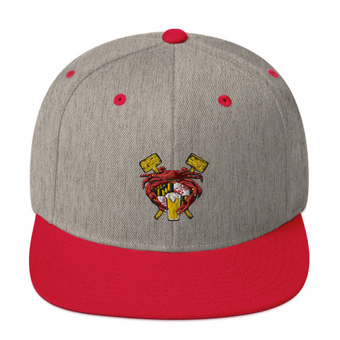 Maryland Crab Feast Crest, Embroidered Snapback Hat