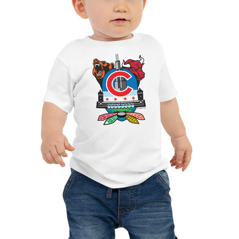 Chicago Sports Fan Crest - Baby Jersey Short Sleeve Tee