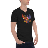 Birdland Baltimore Raven & Oriole Maryland Crest - Unisex Short Sleeve V-Neck T-Shirt