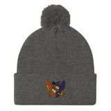 Birdland Baltimore Raven and Oriole MD Shield, Embroidered Beanie Pom-Pom