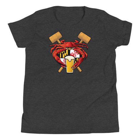 Maryland Crab Feast Crest - Youth Short Sleeve T-Shirt
