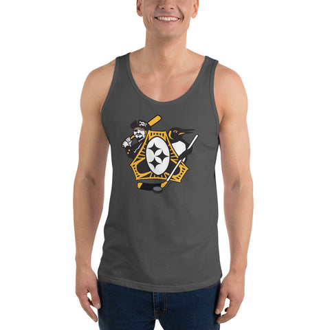 Pittsburgh - Three Rivers Roar Sports Fan Crest - Unisex Tank Top