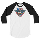 Fly, Philly, Fly! Sports Fan Crest - Unisex 3/4 sleeve raglan shirt