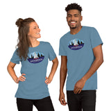 Annapolis Red Sailboat Oval, Short-Sleeve Unisex T-Shirt