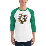 Pittsburgh - Three Rivers Roar Sports Fan Crest - 3/4 sleeve raglan shirt