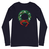 Holiday Crab Wreath, Unisex Long Sleeve Tee