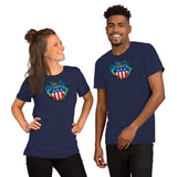 Blue Crab USA Crest, Short-Sleeve Unisex T-Shirt