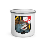 Maryland Terrapin Crest, Enamel Mug 12 oz