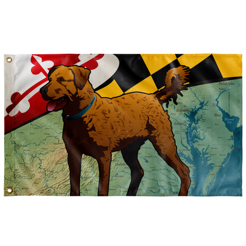 Maryland Chessie, Large Flag, 60 x 36" with 2 grommets