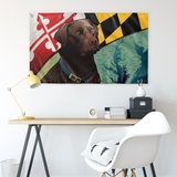 Maryland Chocolate Lab, Large Flag, 60 x 36" with 2 grommets