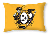 Pittsburgh Three Rivers Roar Sports Fan Crest - Throw Pillow rectangle