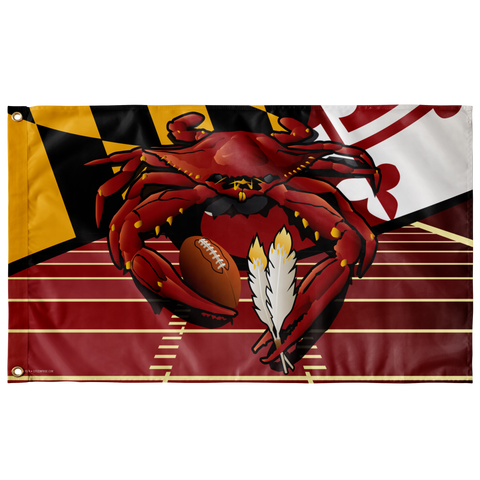 Washington Red Crab, Large Flag, 60 x 36" with 2 grommets