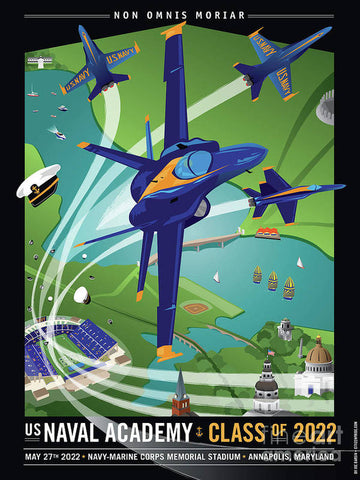USNA Class of 2022 with Blue Angels - Art Print