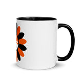 Baltimore Power Flower in Orange & Black, Mug with Color Inside, 11 oz.