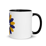 Baltimore Power Flower in Purple & Gold, Mug with Color Inside, 11 oz.
